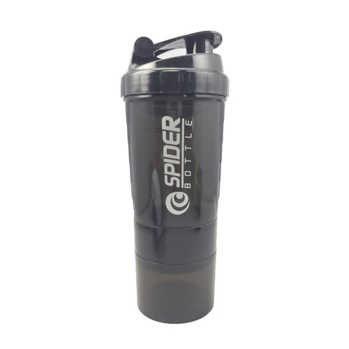 Three-Layer Whey Protein Shaker Bottle