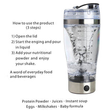 Load image into Gallery viewer, 450ml Electric Automatic Protein Shaker Bottle