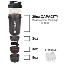 Load image into Gallery viewer, 800ml Three-Layer Protein Shaker Bottle Non-Toxic Wide Mouth 100% Leak Proof Shaker With Stir Ball