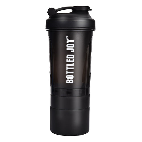 800ml Three-Layer Protein Shaker Bottle Non-Toxic Wide Mouth 100% Leak Proof Shaker With Stir Ball