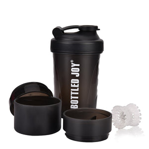 800ml Three-Layer Protein Shaker Bottle Non-Toxic Wide Mouth 100% Leak Proof Shaker With Stir Ball