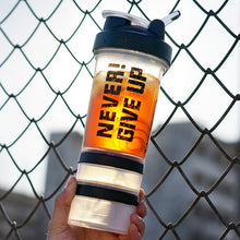 Load image into Gallery viewer, Three-Layer Creative Protein Shaker Bottle