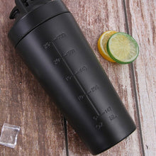 Load image into Gallery viewer, 740ML Stainless Steel Whey Protein Shaker Bottle