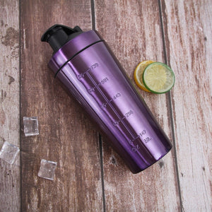 740ML Stainless Steel Whey Protein Shaker Bottle