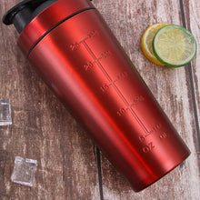 Load image into Gallery viewer, 740ML Stainless Steel Whey Protein Shaker Bottle